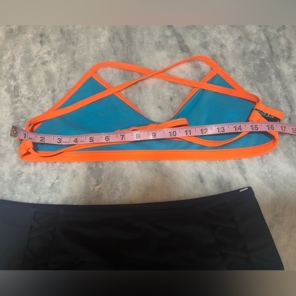Multi Color Bikini Top and Black Bottom 2 piece SKU200 - Picture 6 of 10